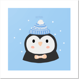 Christmas penguin Posters and Art